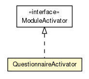 Package class diagram package QuestionnaireActivator