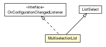 Package class diagram package MultiselectionList