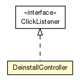 Package class diagram package DeinstallController