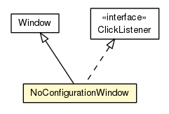 Package class diagram package NoConfigurationWindow