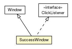 Package class diagram package SuccessWindow