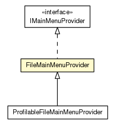 Package class diagram package FileMainMenuProvider
