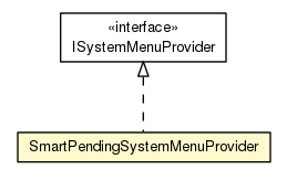 Package class diagram package SmartPendingSystemMenuProvider
